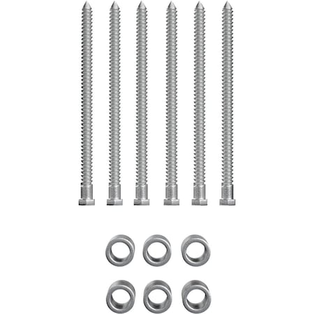 Ekena Millwork Barnfold 4-Door 7/8" Extension Kit, Silver Metallic GB6007M4EXSM